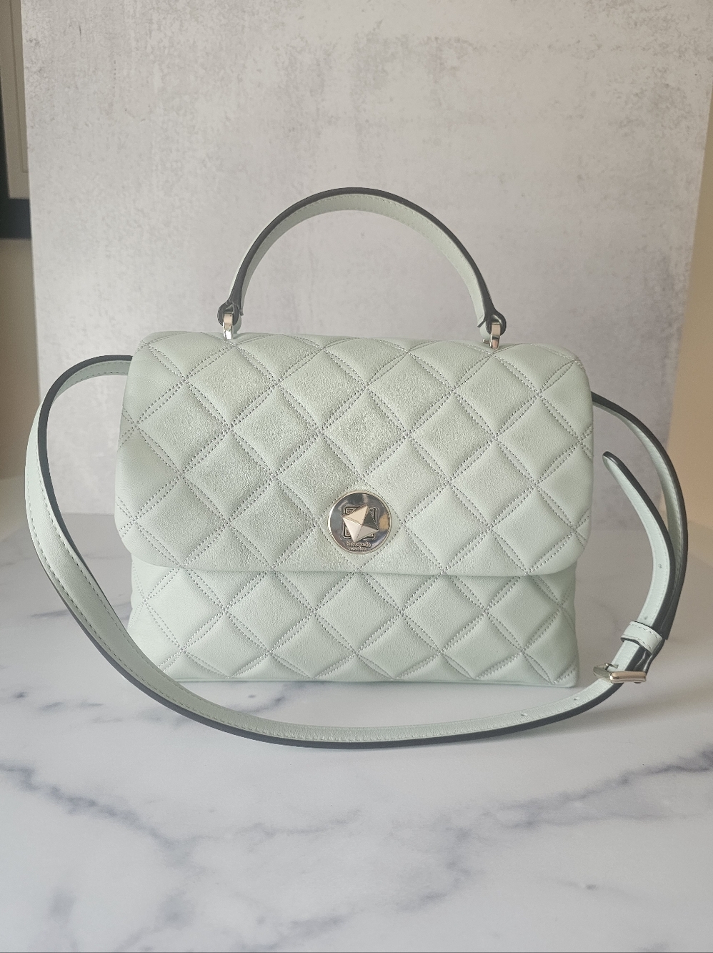 Kate Spade Natalia Small Top‑Handle Satchel – Quilted Leather